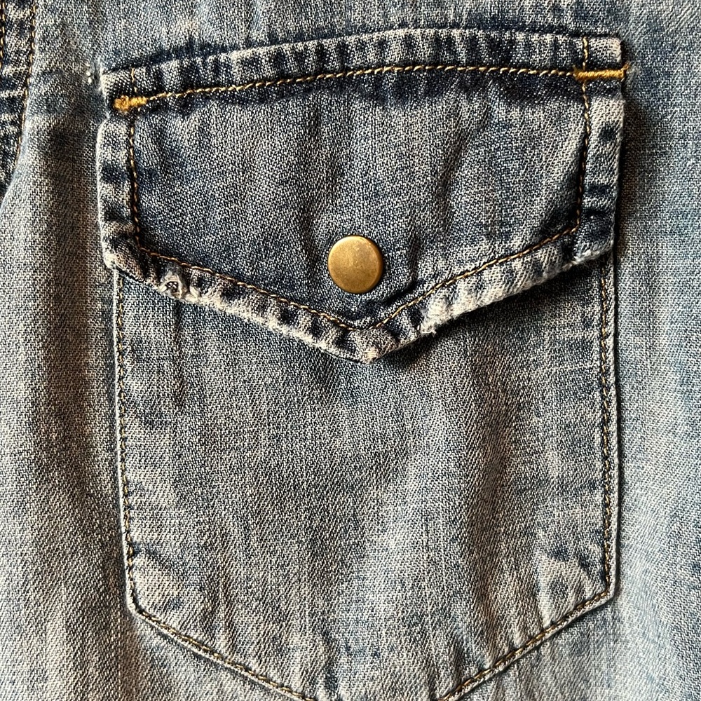 Madewell western denim button down size S - Picture 6 of 15